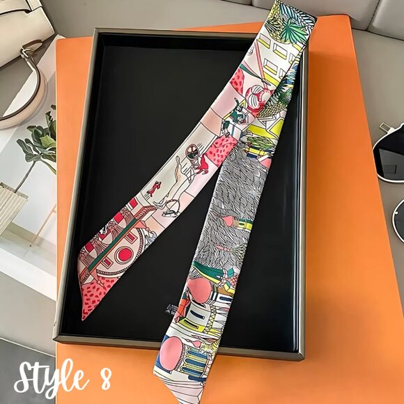 Skinny Scarf - Bag Charm, Bow, Neck Tie - Scarves Collection - Picture 17 of 17